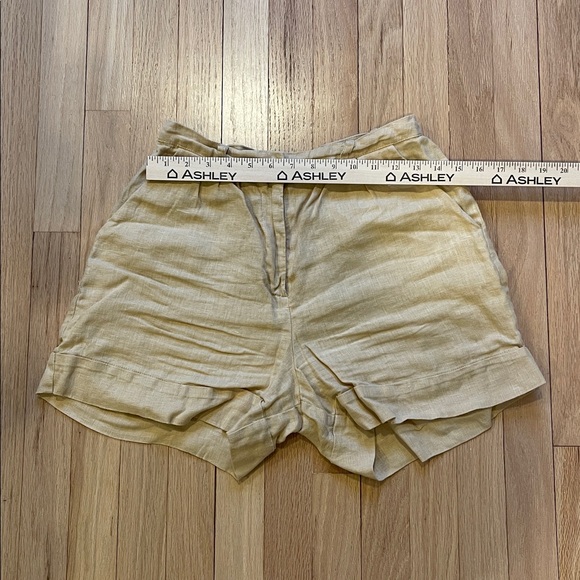 Faithfull the Brand Light Tan Linen Shorts size US 2 - Picture 6 of 7